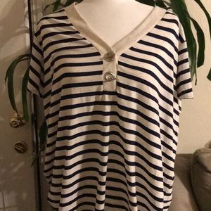 Navy Stripes Top